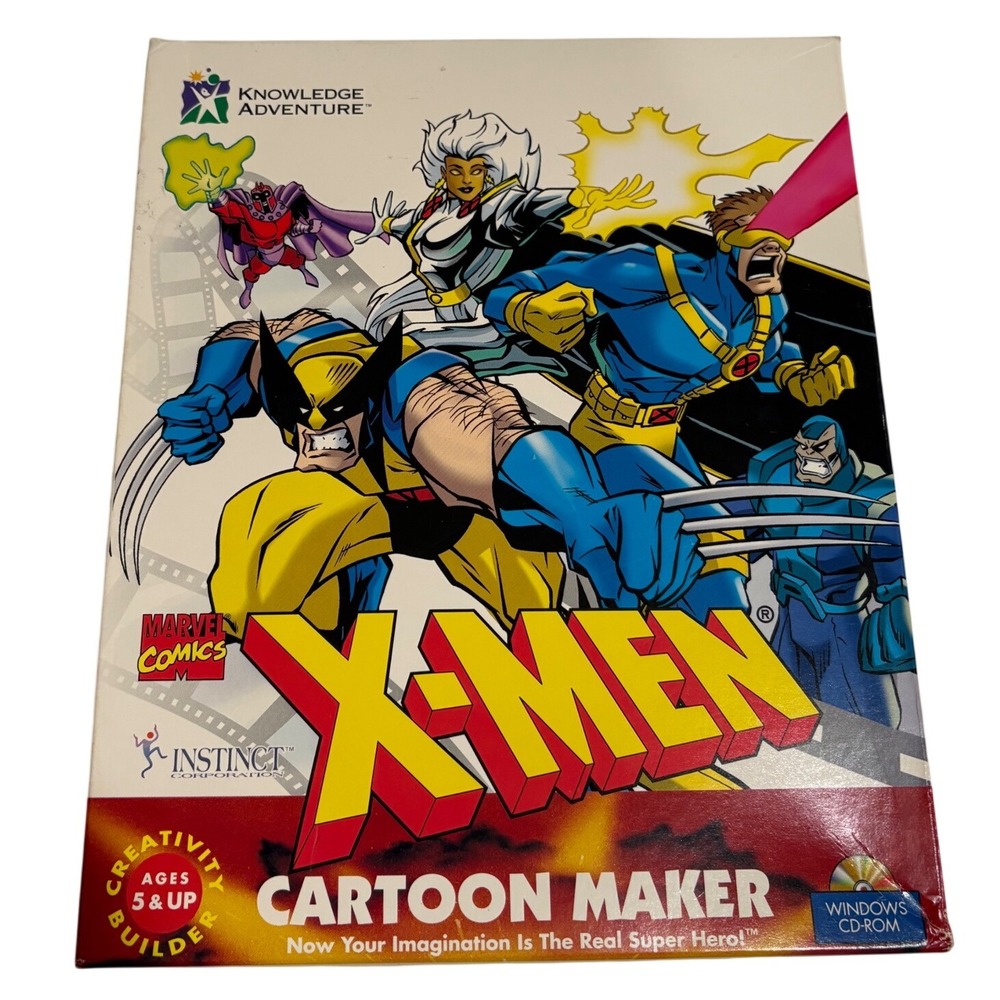 Marvel Comics X-Men Cartoon Maker CD-ROM Knowledge Adventure 1995 Jump‎ Start